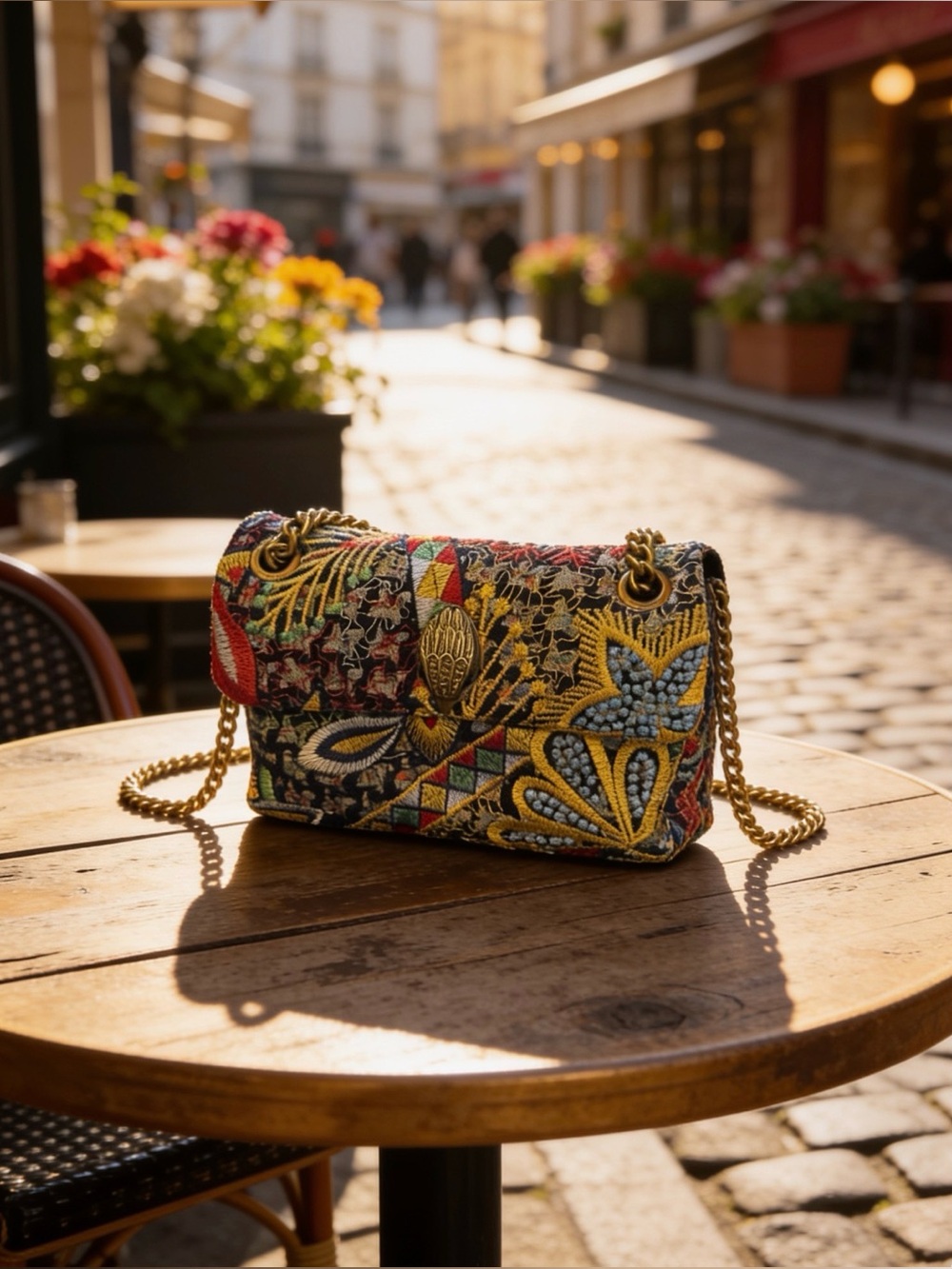 Authentic Kurt Geiger London Tweed Mini Kensington Shoulder Bag